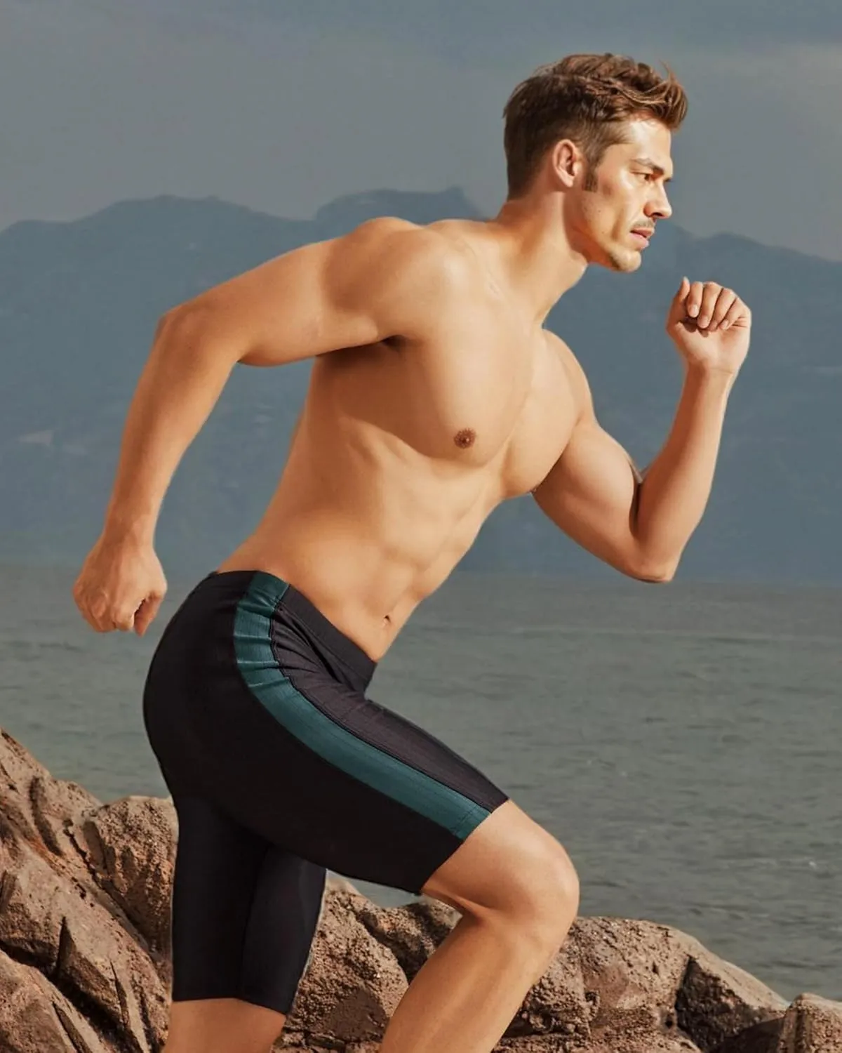 361 Swim Jammers for Men, Pro Racing Training Swimsuit, Chlorine Resistant Endurance Mens Swim Suit Swimwear Tech Pant