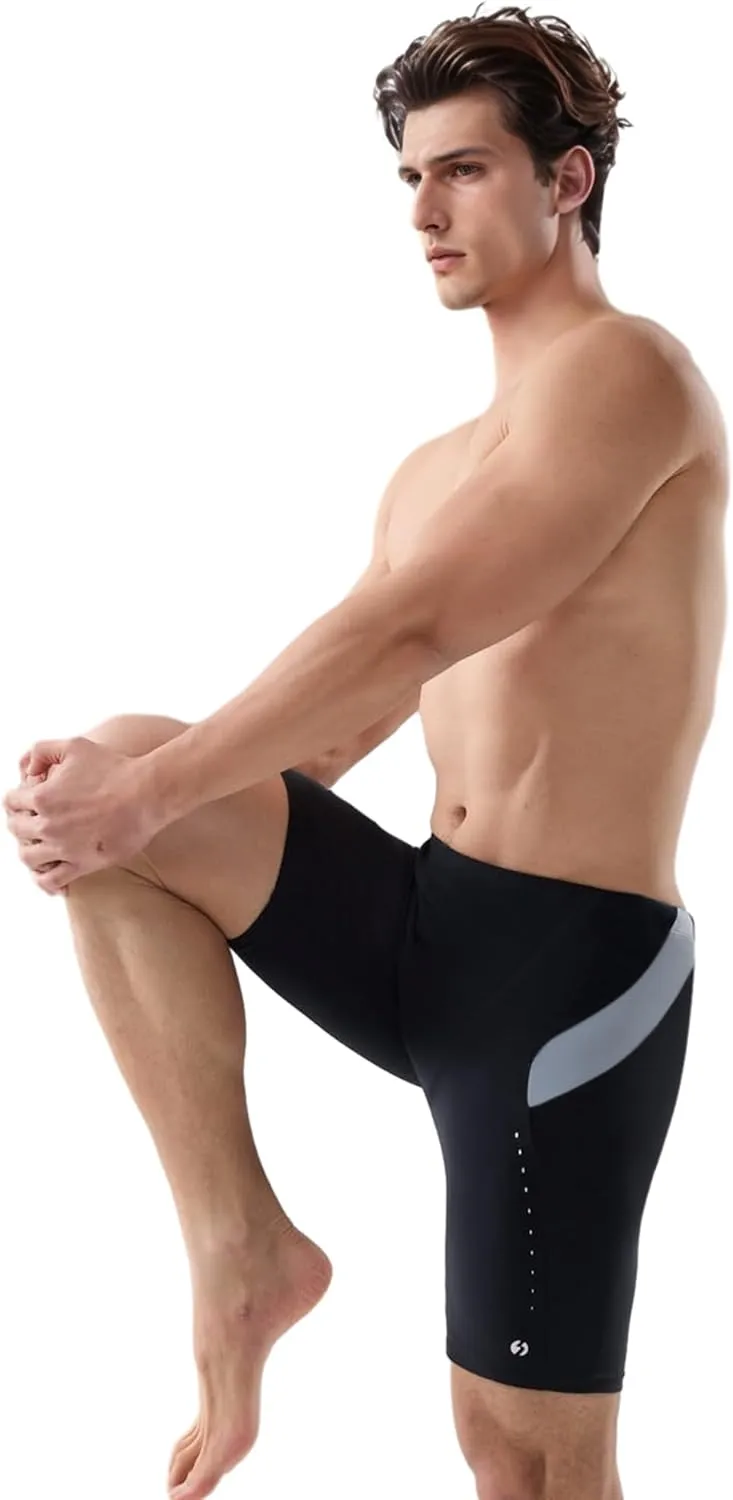 361 Swim Jammers for Men, Pro Racing Training Swimsuit, Chlorine Resistant Endurance Mens Swim Suit Swimwear Tech Pant