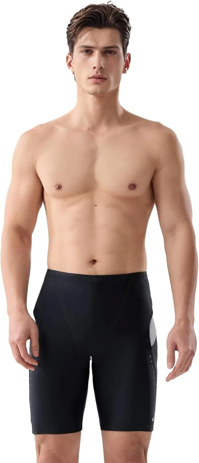 361 Swim Jammers for Men, Pro Racing Training Swimsuit, Chlorine Resistant Endurance Mens Swim Suit Swimwear Tech Pant