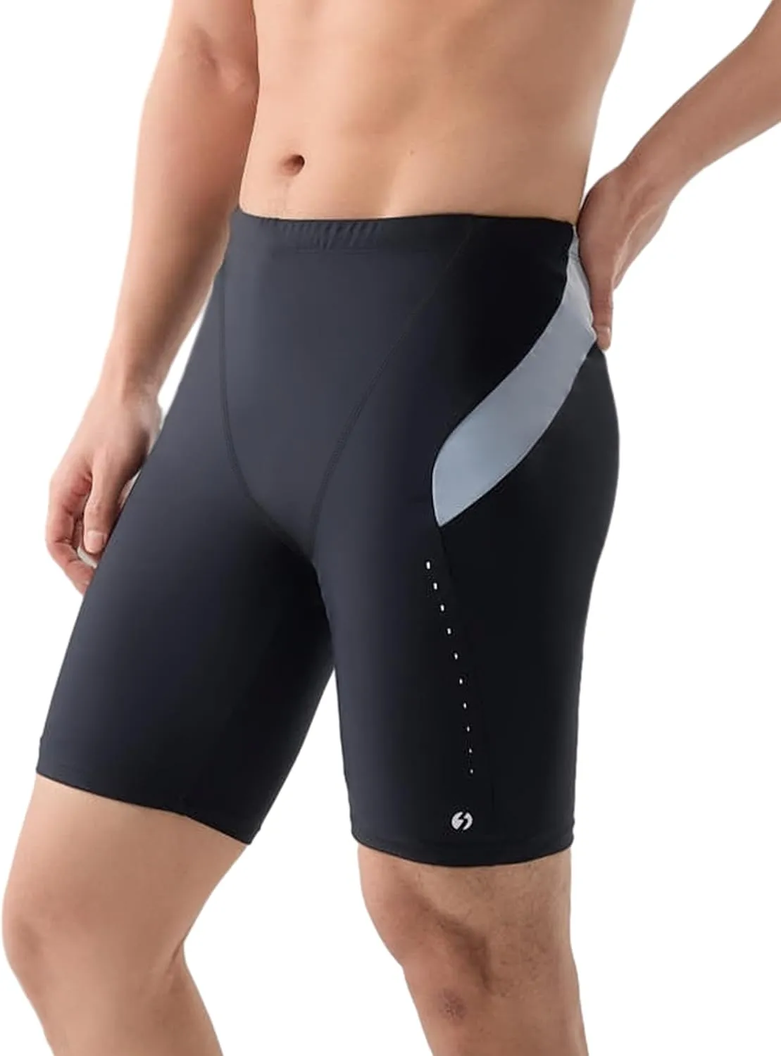 361 Swim Jammers for Men, Pro Racing Training Swimsuit, Chlorine Resistant Endurance Mens Swim Suit Swimwear Tech Pant