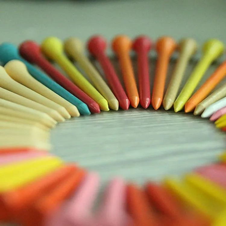 40 Wooden Golf Tees | With Ball Holder | 54mm