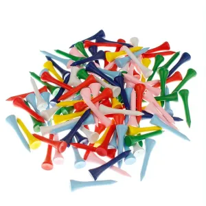 40 Wooden Golf Tees | With Ball Holder | 54mm
