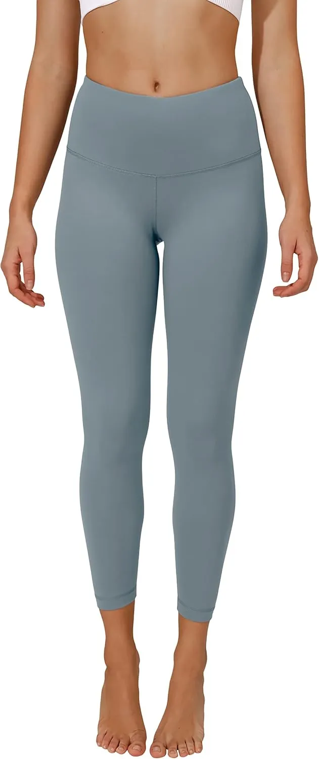 90 Degree By Reflex Ankle Length High Waist Power Flex Leggings - 7/8 Tummy Control Yoga Pants