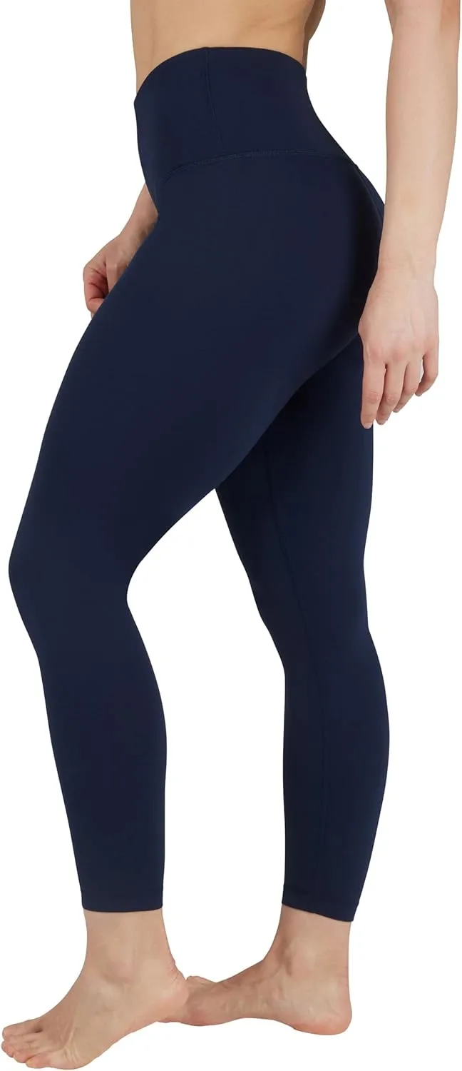 90 Degree By Reflex Ankle Length High Waist Power Flex Leggings - 7/8 Tummy Control Yoga Pants