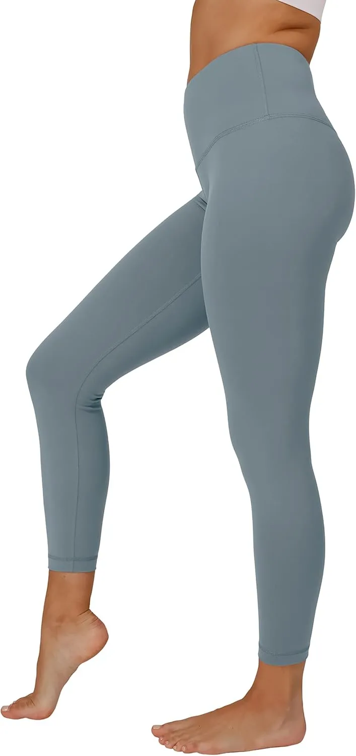 90 Degree By Reflex Ankle Length High Waist Power Flex Leggings - 7/8 Tummy Control Yoga Pants