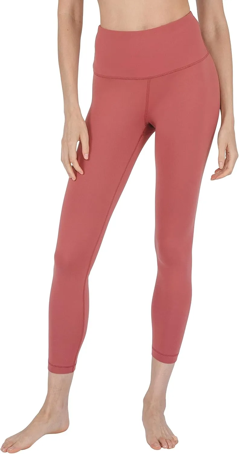 90 Degree By Reflex Ankle Length High Waist Power Flex Leggings - 7/8 Tummy Control Yoga Pants