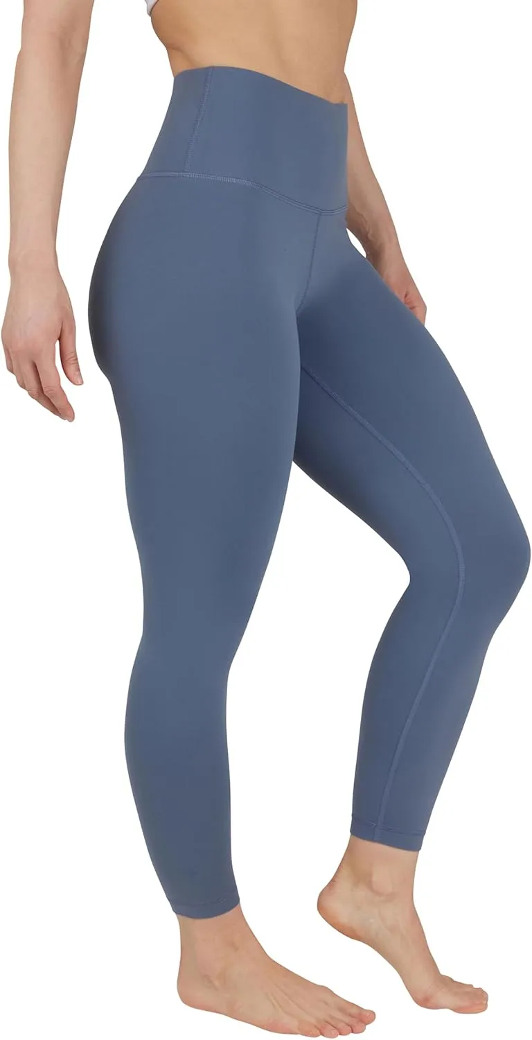90 Degree By Reflex Ankle Length High Waist Power Flex Leggings - 7/8 Tummy Control Yoga Pants