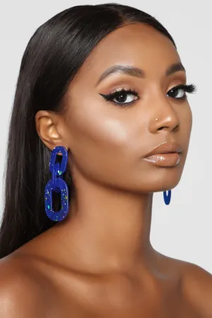 A Lucite To See Earrings - Blue