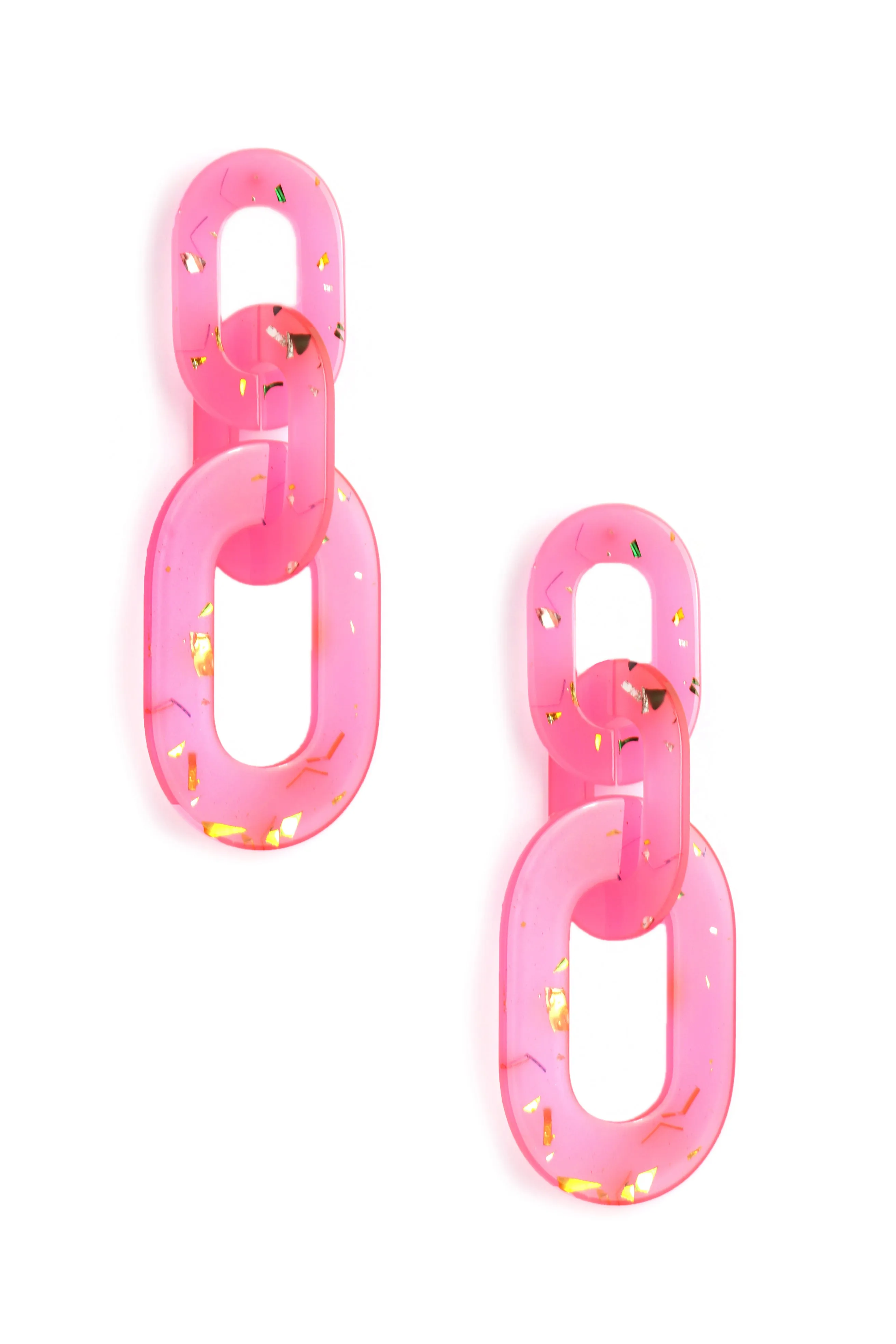 A Lucite To See Earrings - Pink
