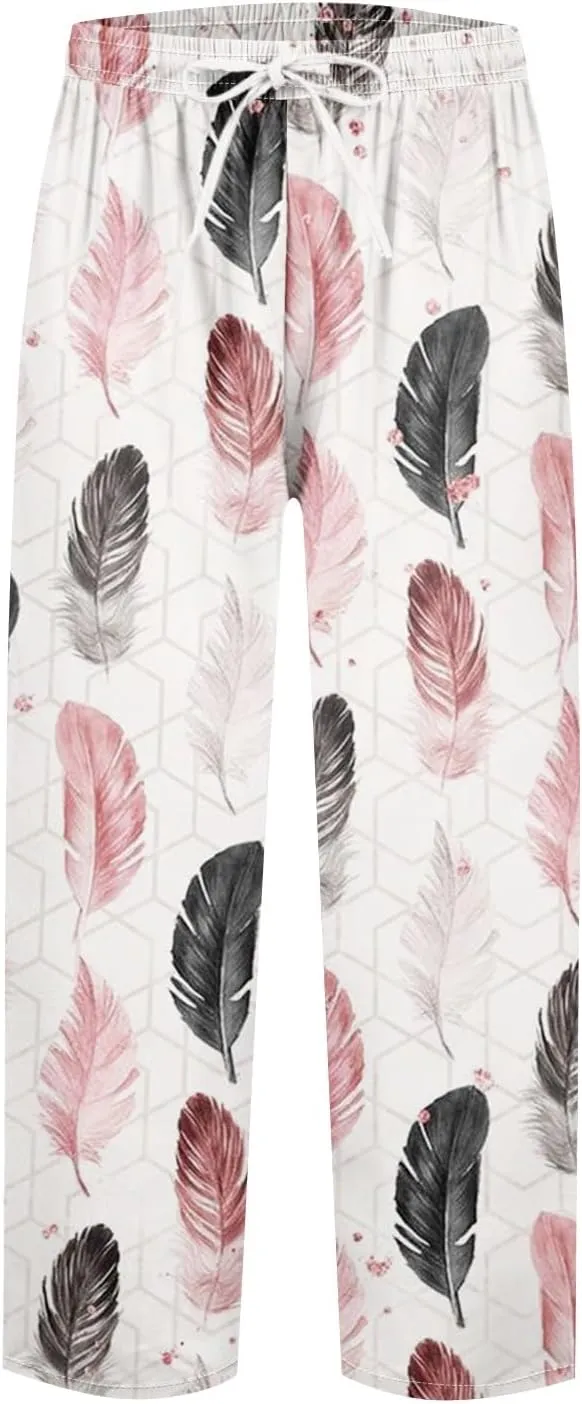 ADHOWBEW Women Linen Pants Plus Size Petite Dressy Cotton Stretch Work Casual Flowy High Waisted Lounge Pants