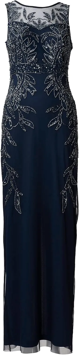 Adrianna Papell Women's Beaded Column Gown