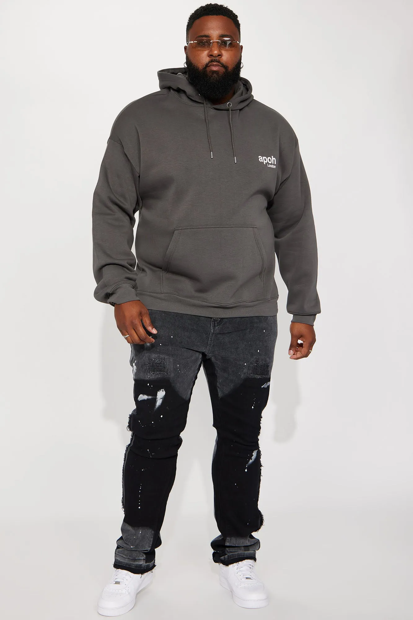 All In A Days Work Stacked Skinny Flare Jeans - Black