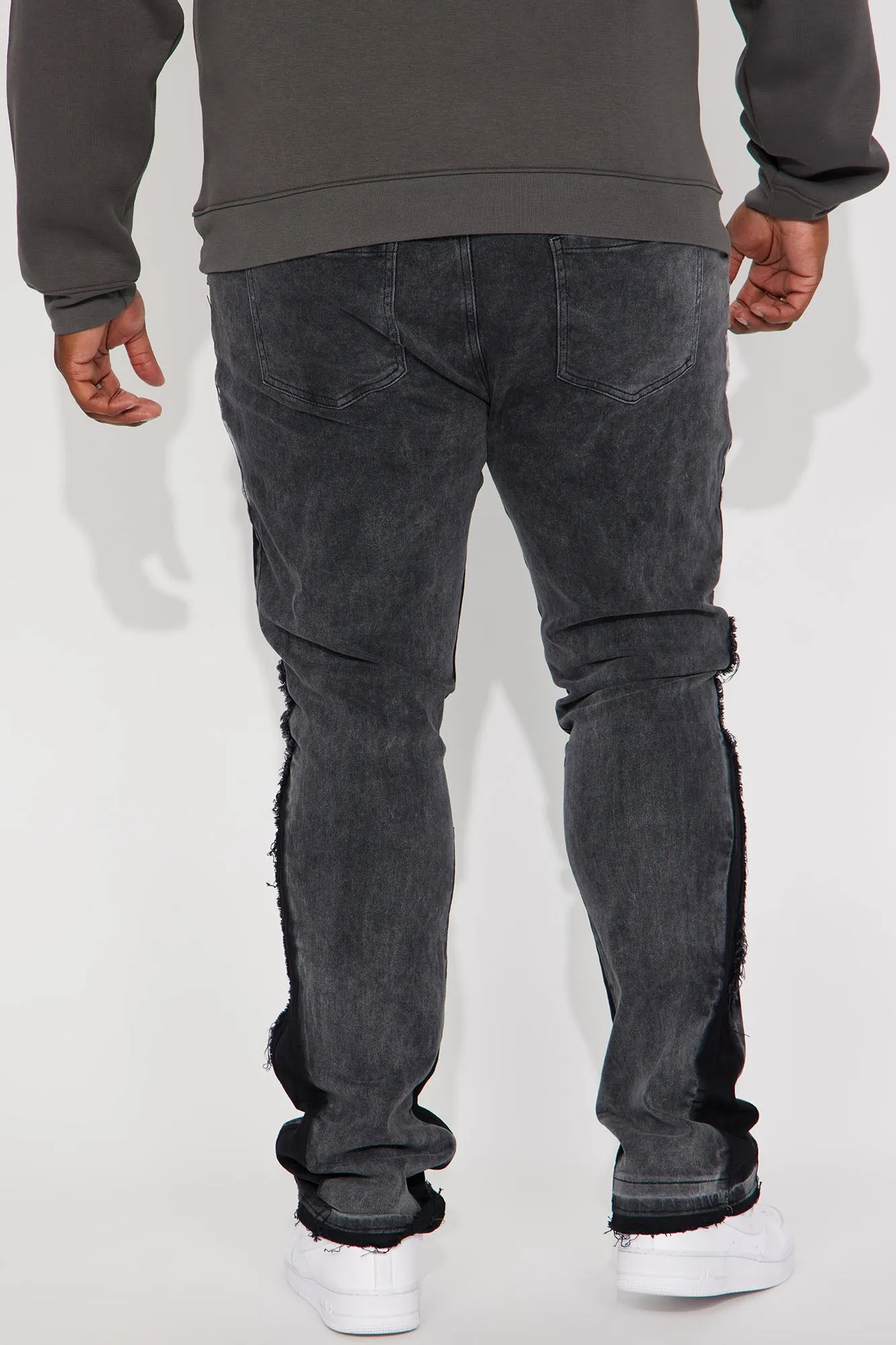 All In A Days Work Stacked Skinny Flare Jeans - Black