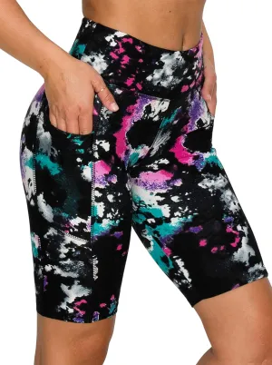 ALWAYS Women's High Waist Bike Shorts - Athletic Workout Tummy Control Stretch Running Yoga Pants