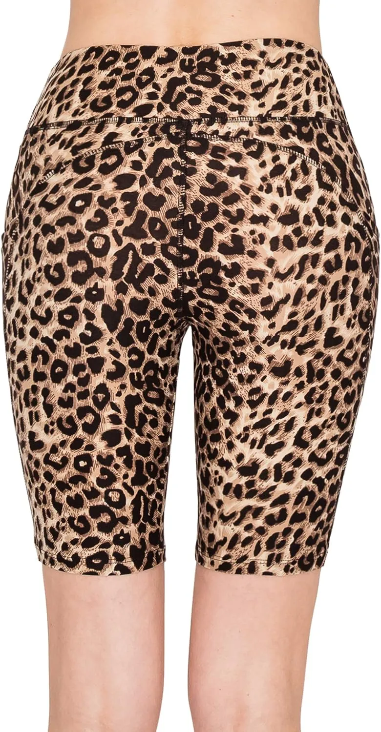 ALWAYS Women's High Waist Bike Shorts - Athletic Workout Tummy Control Stretch Running Yoga Pants