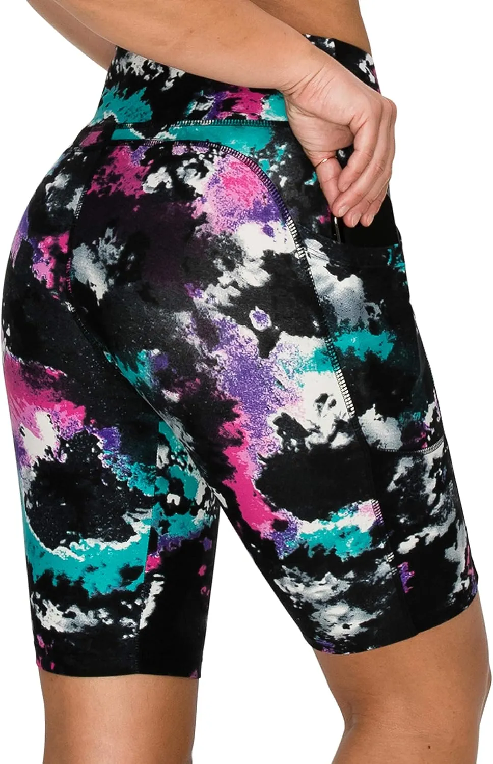 ALWAYS Women's High Waist Bike Shorts - Athletic Workout Tummy Control Stretch Running Yoga Pants