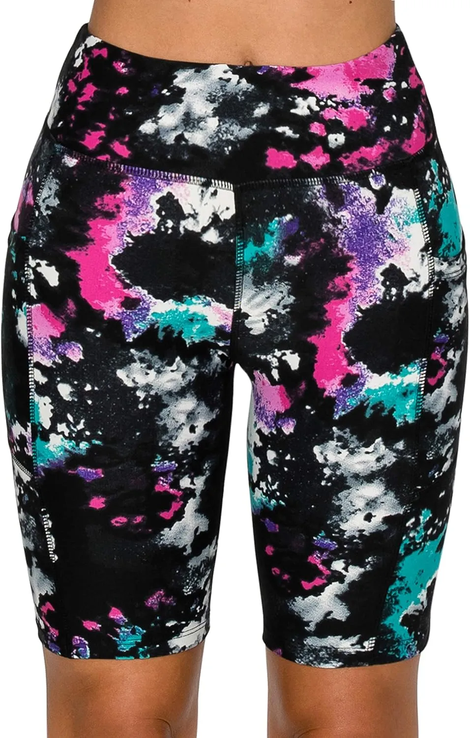 ALWAYS Women's High Waist Bike Shorts - Athletic Workout Tummy Control Stretch Running Yoga Pants
