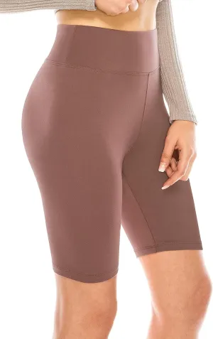 ALWAYS Women's High Waist Bike Shorts - Athletic Workout Tummy Control Stretch Running Yoga Pants