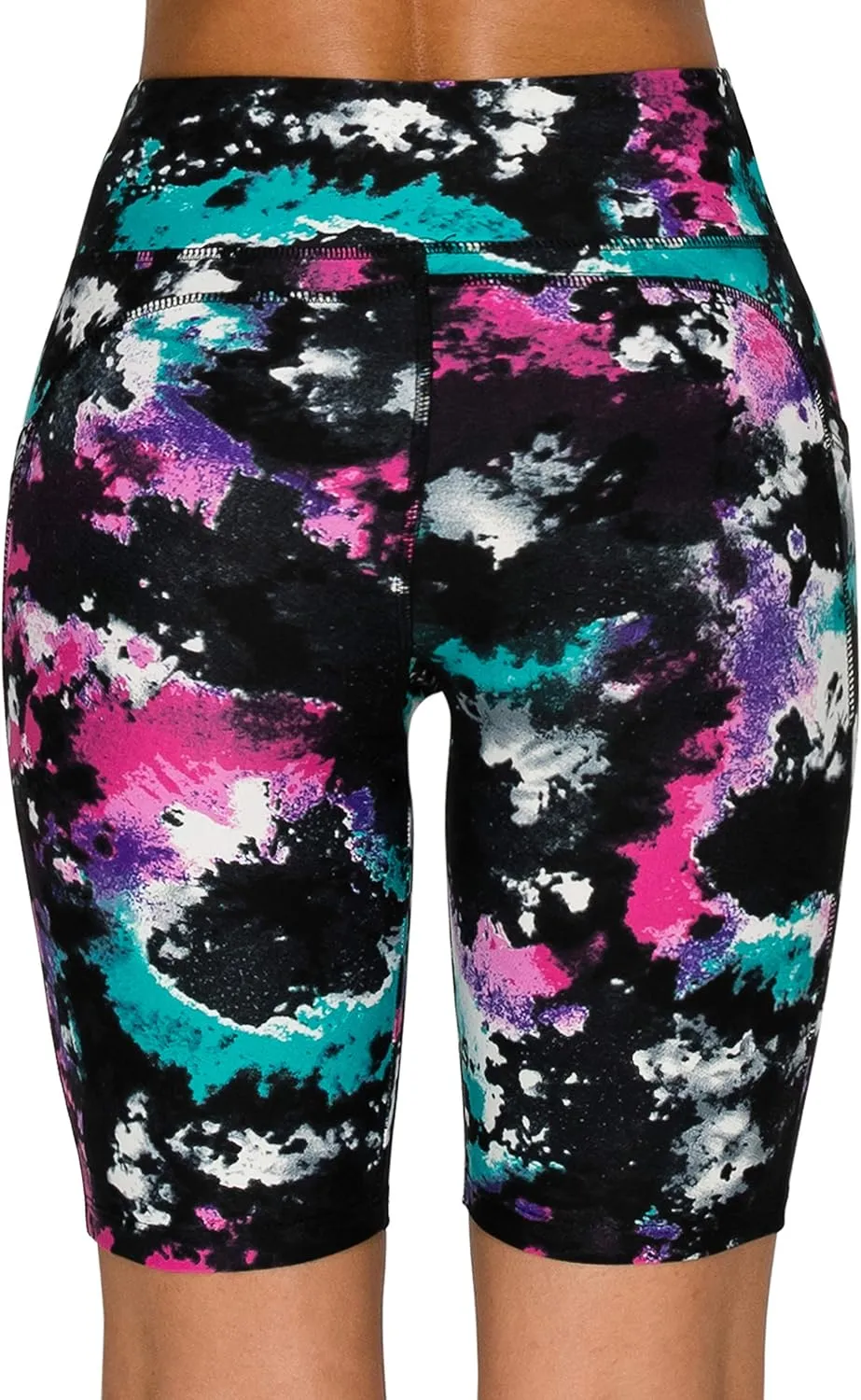 ALWAYS Women's High Waist Bike Shorts - Athletic Workout Tummy Control Stretch Running Yoga Pants