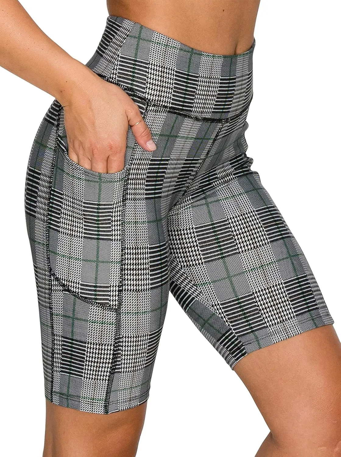 ALWAYS Women's High Waist Bike Shorts - Athletic Workout Tummy Control Stretch Running Yoga Pants