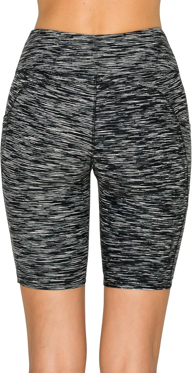 ALWAYS Women's High Waist Bike Shorts - Athletic Workout Tummy Control Stretch Running Yoga Pants