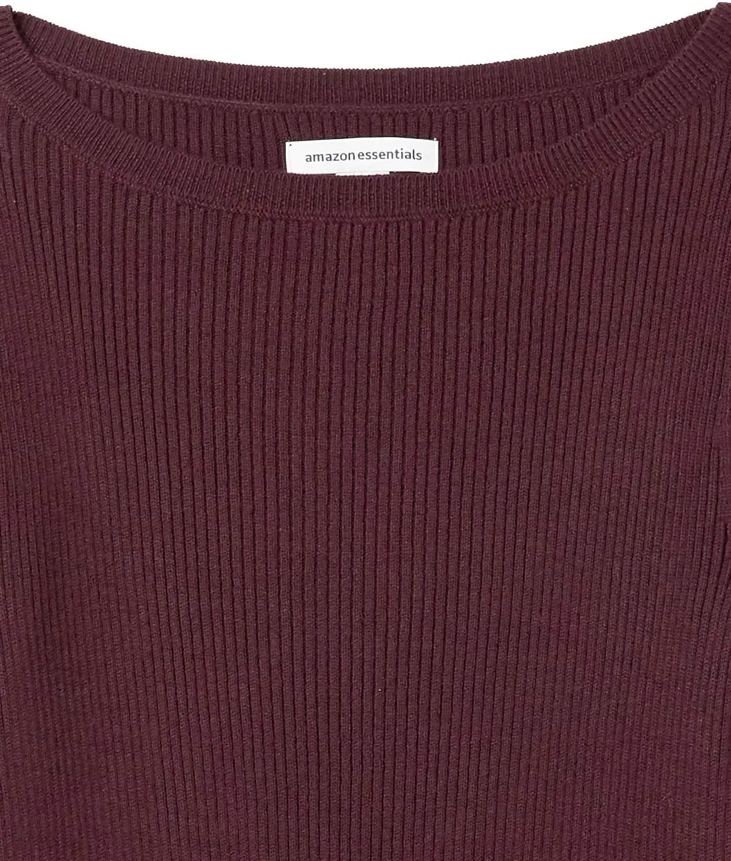 Amazon Essentials Women's Lightweight Ribbed Long-Sleeve Boat Neck Slim-Fit Sweater