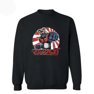 Anime Mazinger Z Streetwear Tracksuit Warm Fleece Sweatshirt