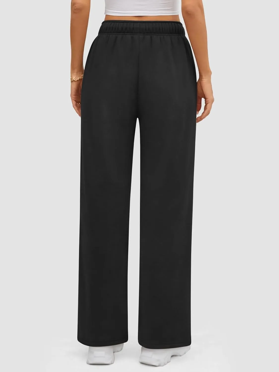 ATHMILE Womens Sweatpants 2025 Baggy Wide Fleece Lined Straight Leg Pants