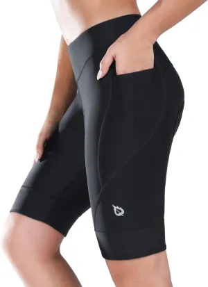 baleaf Women's Bike Shorts 4D Padded Cycling Spinning Road Bike Pockets Wide Waistband UPF50 