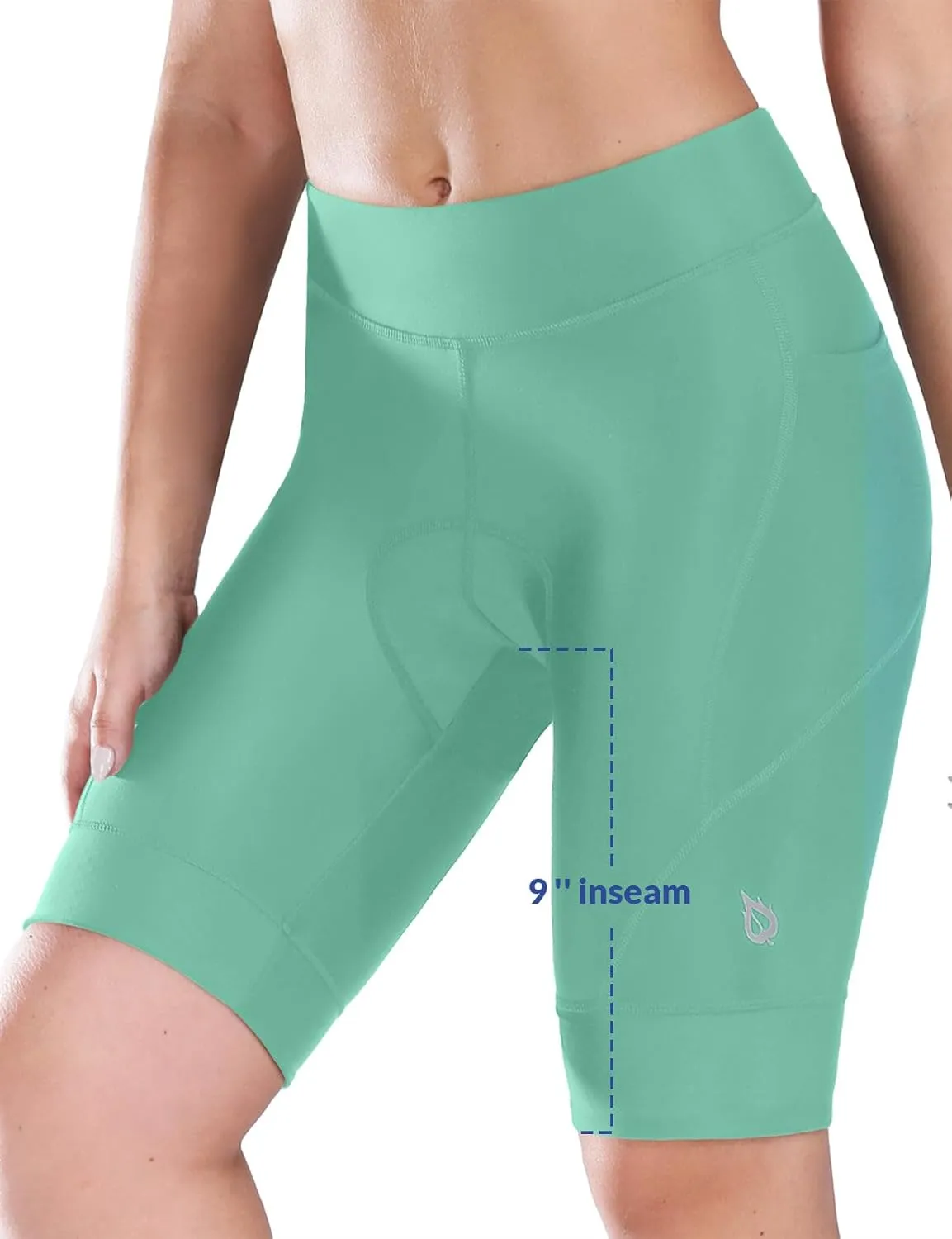 baleaf Women's Bike Shorts 4D Padded Cycling Spinning Road Bike Pockets Wide Waistband UPF50 