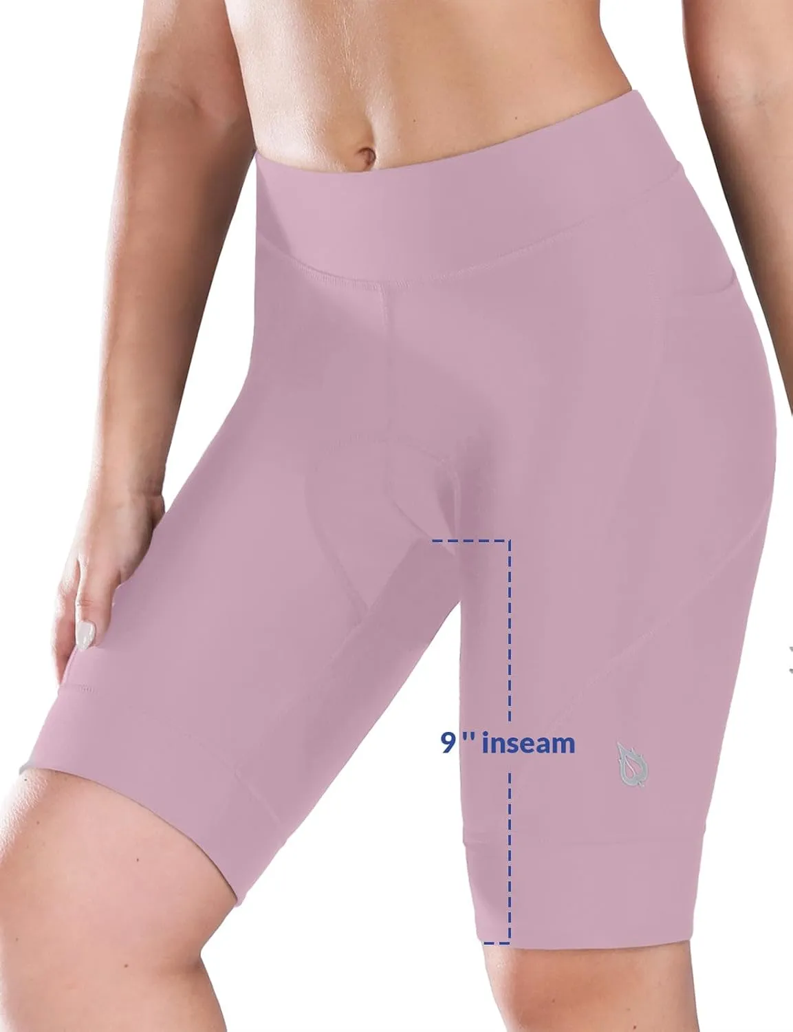 baleaf Women's Bike Shorts 4D Padded Cycling Spinning Road Bike Pockets Wide Waistband UPF50 