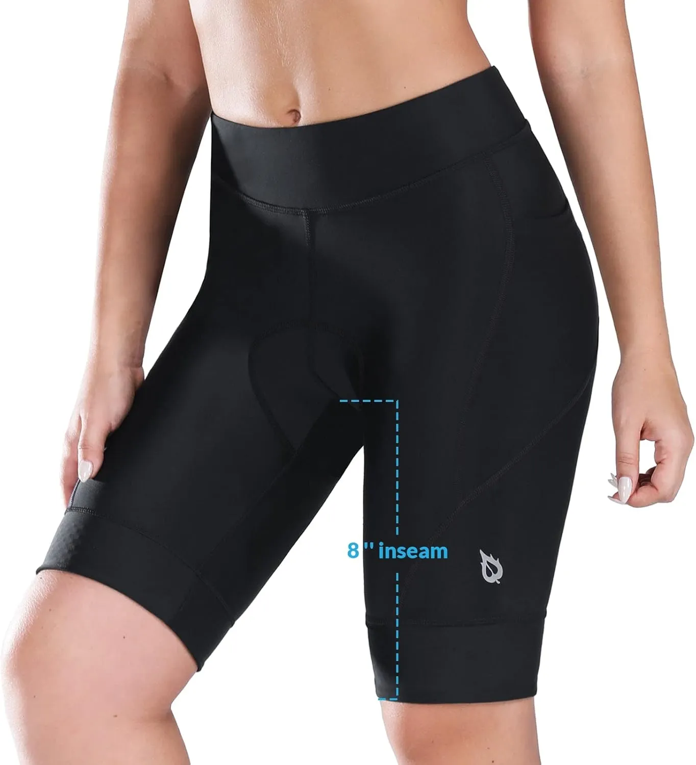 baleaf Women's Bike Shorts 4D Padded Cycling Spinning Road Bike Pockets Wide Waistband UPF50 