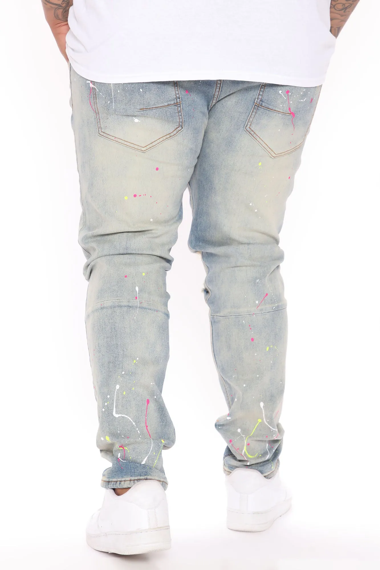 Ballin In the City Distressed Skinny Jean - Light Fade Wash