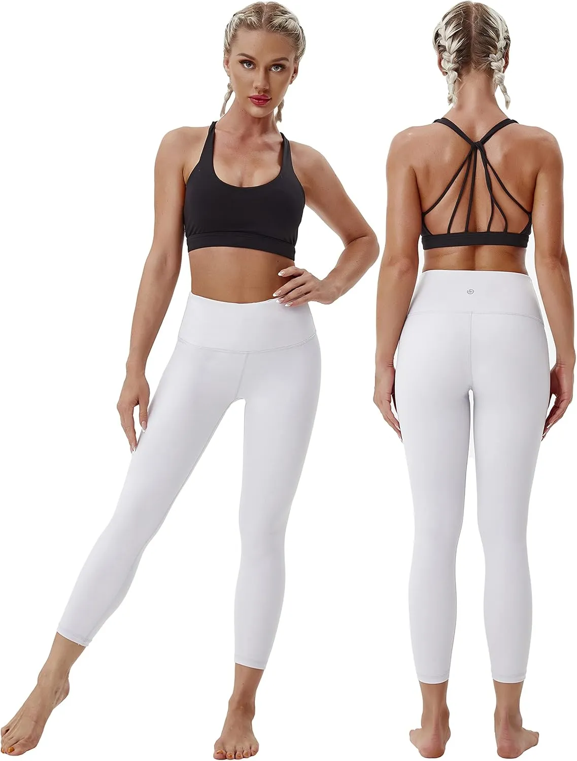 BUBBLELIME 25"/26"/27"/28" Basic/Super High Waist/Embossed Pattern Yoga Pants Running Workout Leggings Tummy Control