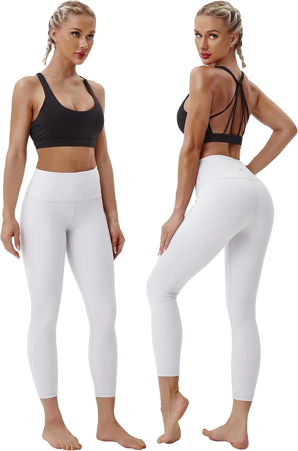 BUBBLELIME 25"/26"/27"/28" Basic/Super High Waist/Embossed Pattern Yoga Pants Running Workout Leggings Tummy Control