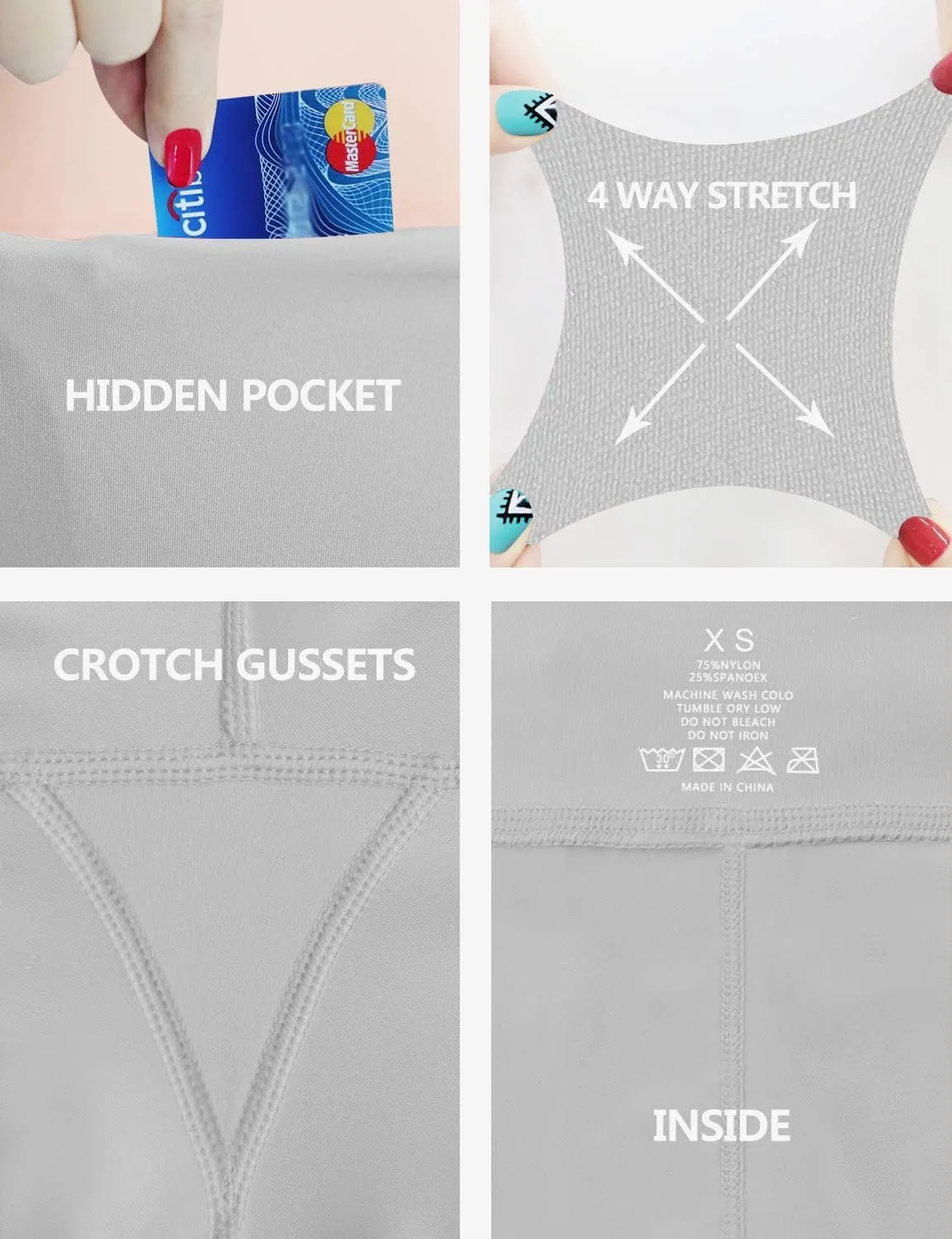 BUBBLELIME 25"/26"/27"/28" Basic/Super High Waist/Embossed Pattern Yoga Pants Running Workout Leggings Tummy Control