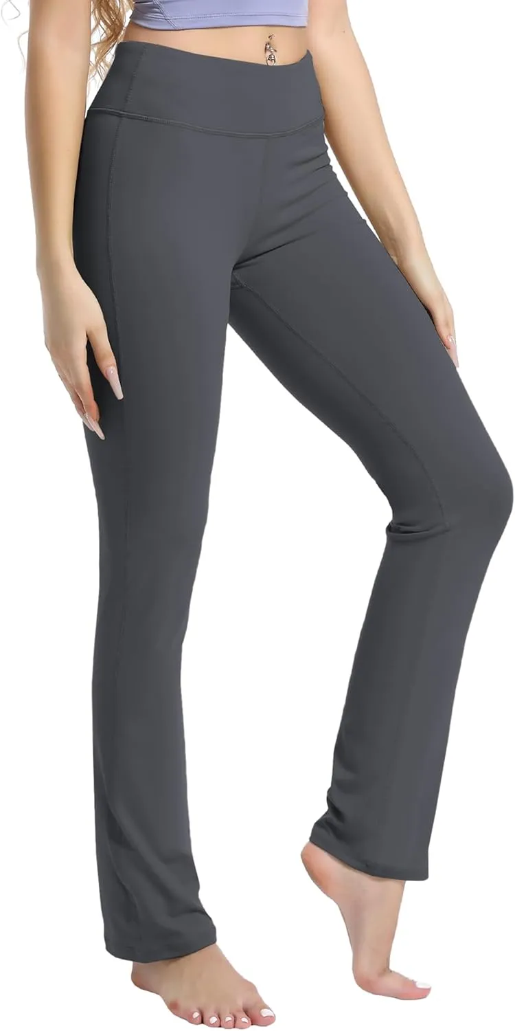 BUBBLELIME 29"/31"/33"/35"/37" Women's High Waist Straight Leg Yoga Pants Tummy Control Workout Pants with Pockets