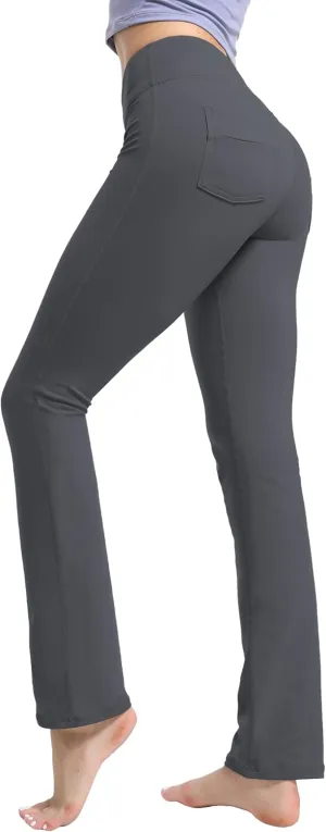 BUBBLELIME 29"/31"/33"/35"/37" Women's High Waist Straight Leg Yoga Pants Tummy Control Workout Pants with Pockets