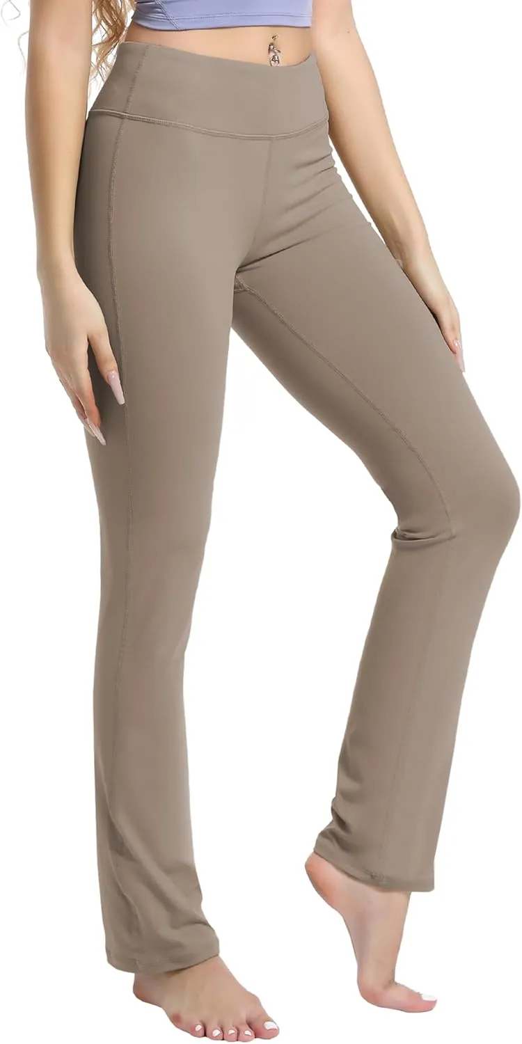 BUBBLELIME 29"/31"/33"/35"/37" Women's High Waist Straight Leg Yoga Pants Tummy Control Workout Pants with Pockets