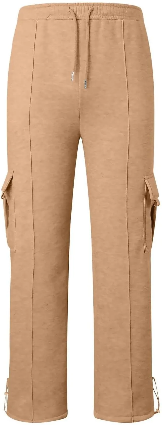 Cargo Pants For Men Stretch Drawstring Elastic Waist Sweatpants Tall Regular Fit Pants Tall Joggers Trousers