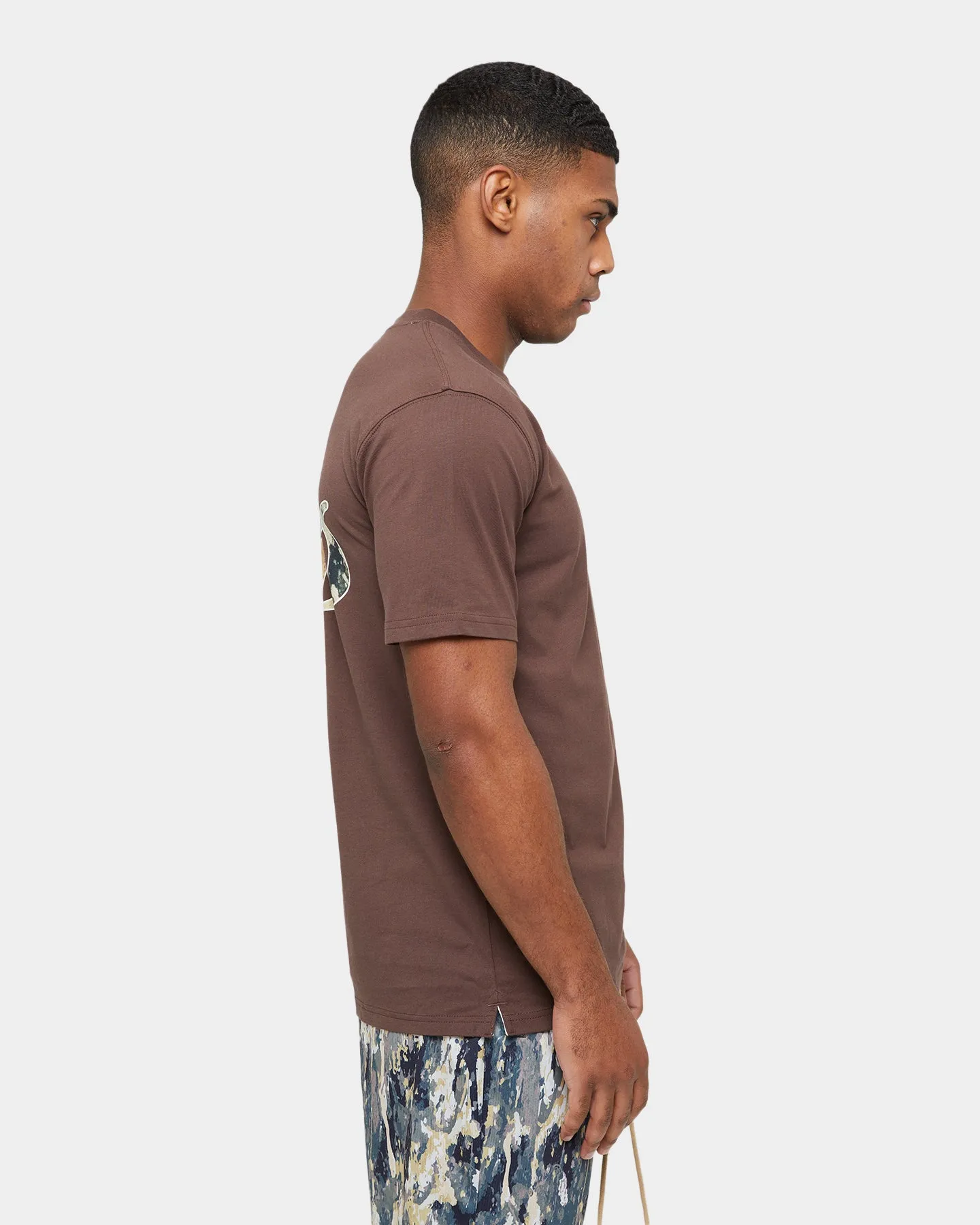 Carre Splatter Logo Classic T-Shirt Dark Brown
