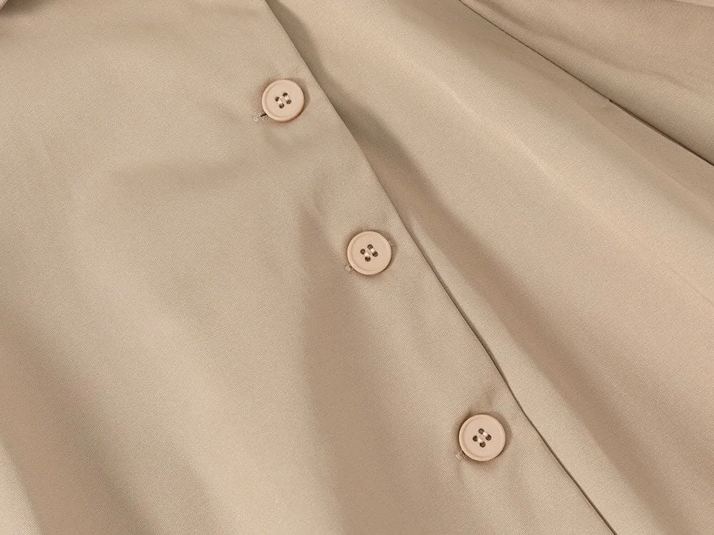 Classic Fleece-Lined Cape Trench