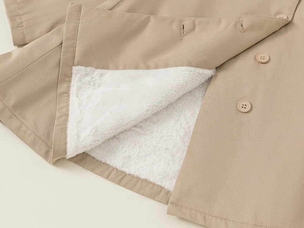 Classic Fleece-Lined Cape Trench