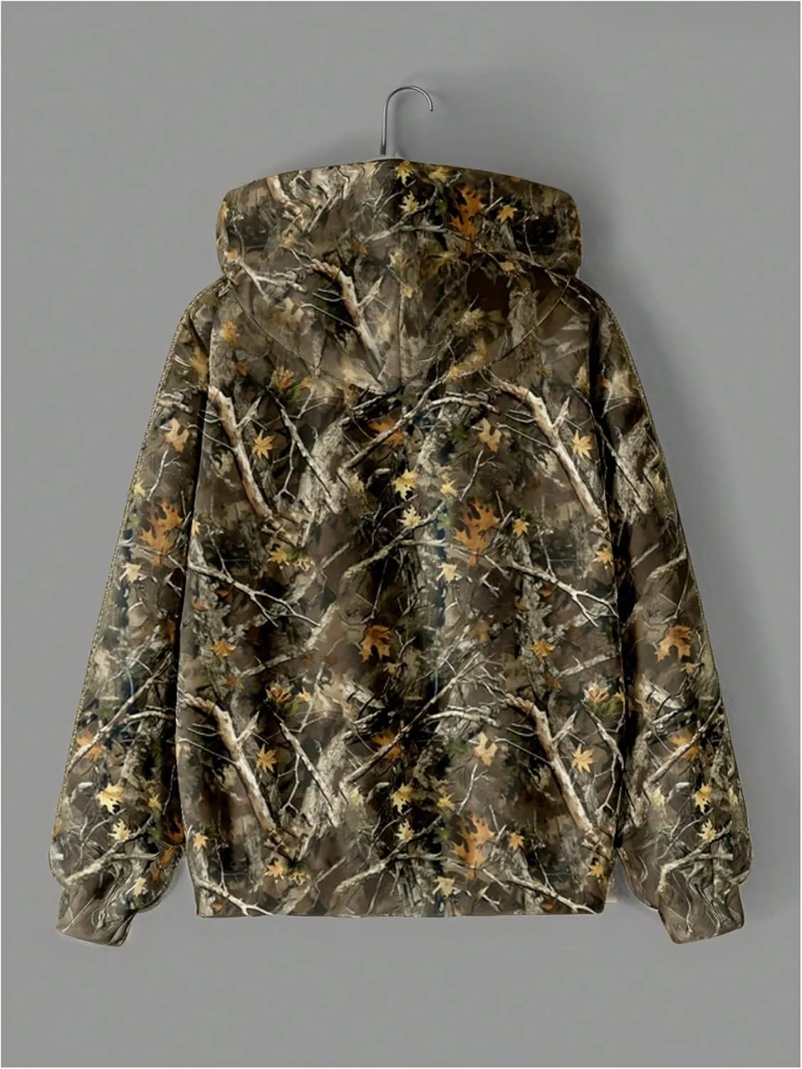 COZYEASE Women's Oversized Camo Zip Up Hoodie Long Sleeve Drawstring Sweatshirt Vintage Tops