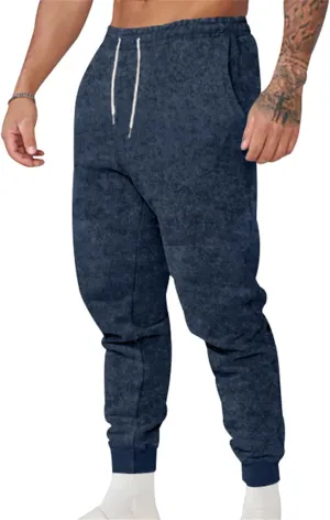 evzosrz Mens Fashion Jogger Pants Sports High Waisted Elastic Slim Fit Drawstring Sweatpants Lightweight Athletic Trousers