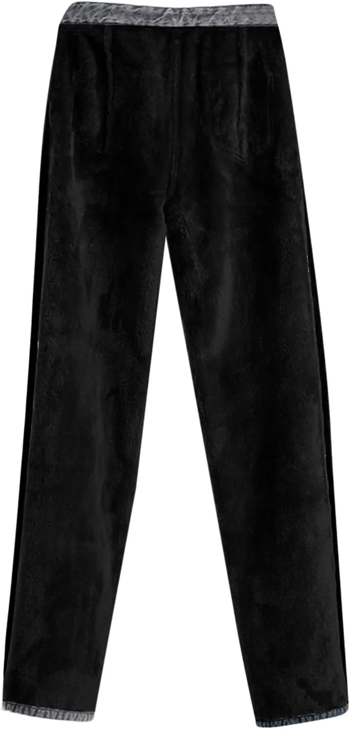 Fleece Lined Jeans Women High Waisted Straight Wide Leg Bootcut Denim Pants Fall Trendy Dressy Casual Plus Size Jean