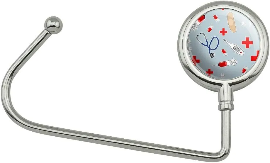 GRAPHICS & MORE Nurse Doctor Pattern Healthcare Purse Bag Hanger Holder Hook