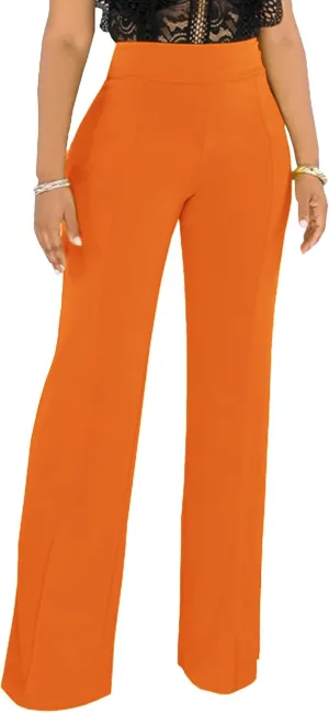 Hoefirm Work Pants for Women Business Casual Stretch Tall Straight Leg Slacks High Waisted Yoga Dress Pants