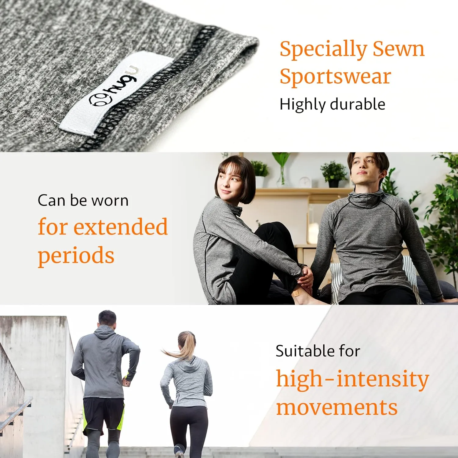 HugU Heattech Workout Clothes Sportswear | Long Sleeve Workout Tops for Women | Gym Mens Thermal Shirt