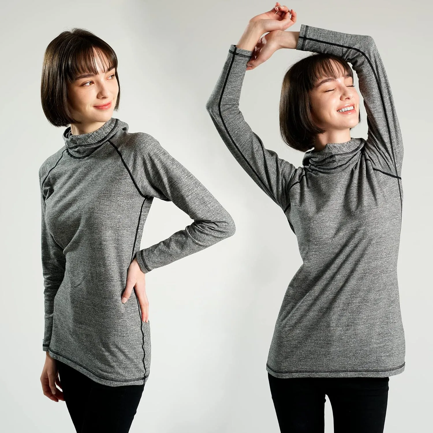 HugU Heattech Workout Clothes Sportswear | Long Sleeve Workout Tops for Women | Gym Mens Thermal Shirt